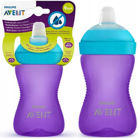 Philips Avent kubek z miękkim ustnikiem 300ml 9m+ fioletowy