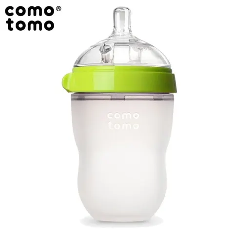COMOTOMO BUTELKA SILIKOOWA ANTUKOLKOWA 250 ml GREEN