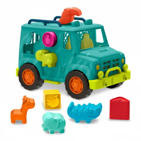 B.TOYS CIĘŻARÓWKA SAFARI SORTER Z KLOCKAMI 12M+
