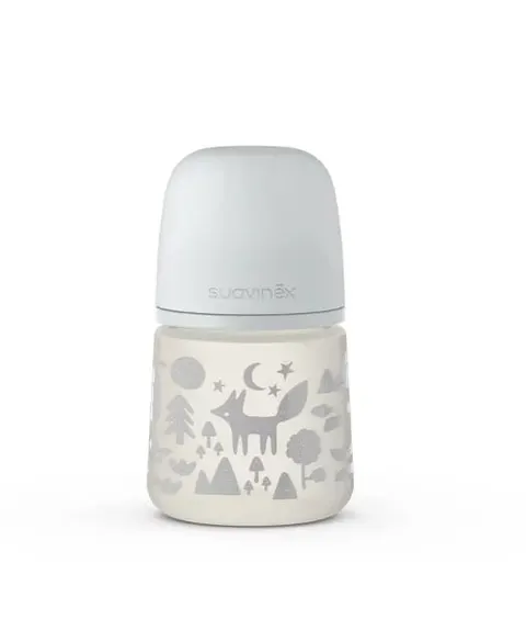 Butelka ze Smoczkiem Fizjologicznym Sx Pro Wolny Przepływ Fox Szary 150ml / Suavinex