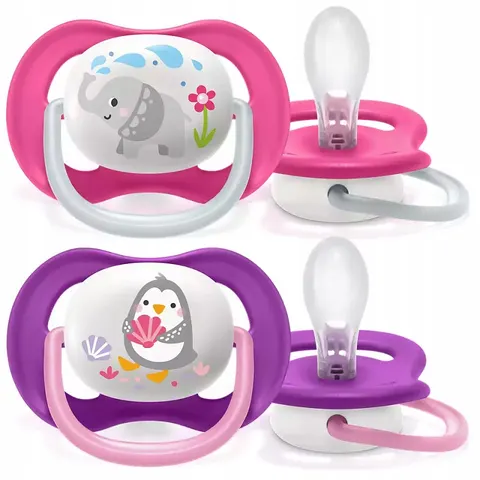 Philips Avent smoczek ultra air 6-18m oddychający + etui