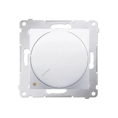SIMON54 Ściemniacz obrotowy dwubiegunowy do LED ściemnialnych 230V (moduł) 5-215W; biały *Wymagana instalacja 4-przewodowa