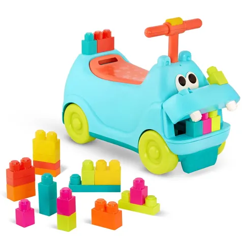 B.TOYS JEŹDZIK HIPOPOTAM Z KLOCKAMI HIPCIO 12+