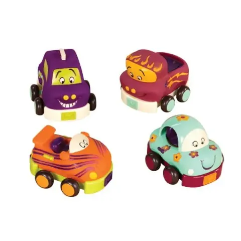 Wheeee-ls! - zestaw 4 autek z napędem - Fiolet i mięta BX2293Z / B.toys