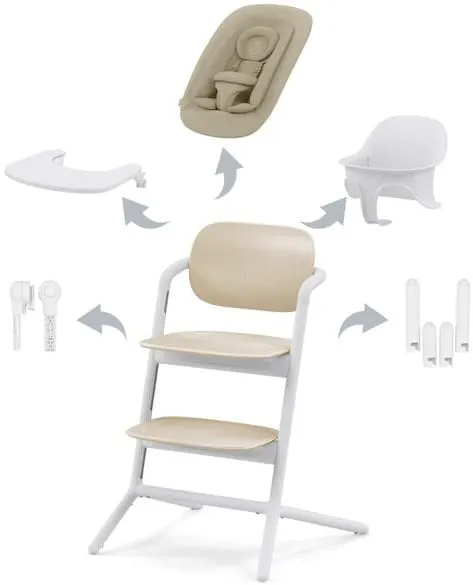 CYBEX krzesełko LEMO zestaw 4w1 | Sand White