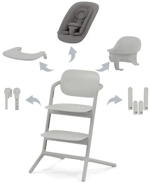 CYBEX krzesełko LEMO zestaw 4w1 | Suede Grey
