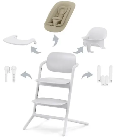 CYBEX krzesełko LEMO zestaw 4w1 | All White