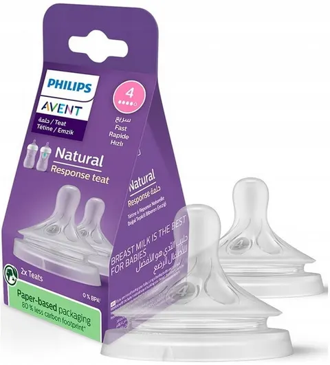 Philips Avent natural response smoczek do butelki 2szt 3m+ SCY964/02