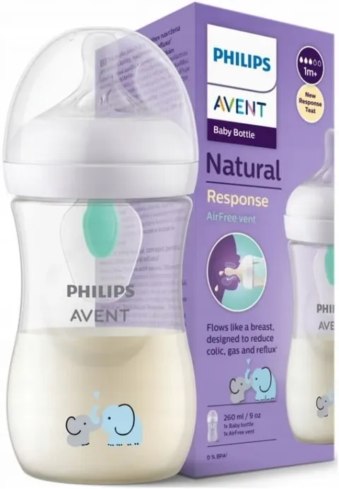 Philips Avent butelka natural response airfree 260ml SCY673/81 słoń