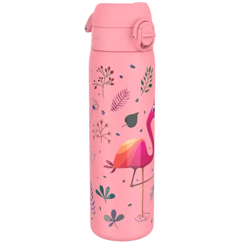 ION8 BIDON SPORTOWY STALOWY BIDON NA WODĘ 600 ML FLAMINGO