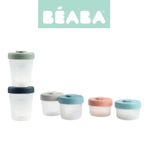 BEABA ZESTAW 6X SŁOICZKÓW CLIP 2x90ml 2x150ml 2x250ml