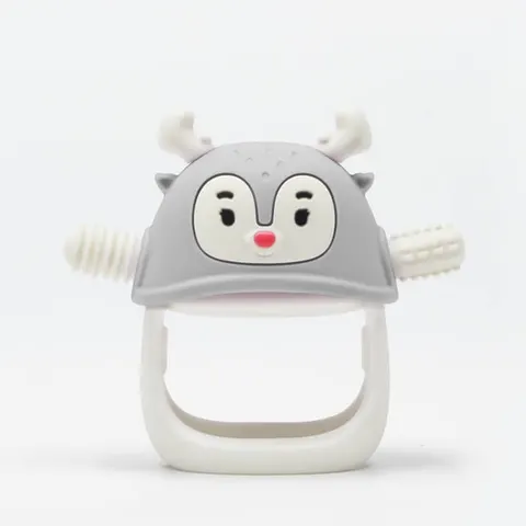 Gryzak silikonowy - Renifer Light Grey / Smily Mia