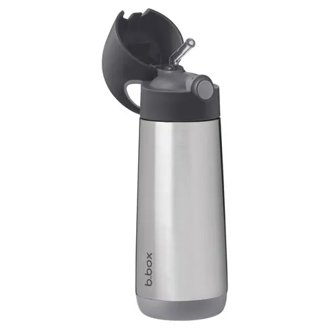 B.BOX BIDON TERMICZNY TERMOBUTELKA ZE SŁOMKĄ STALOWY 500 ml GRAPHITE