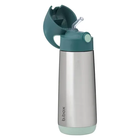 B.BOX BIDON TERMICZNY TERMOBUTELKA ZE SŁOMKĄ STALOWY 500 ml EMERALD FOREST