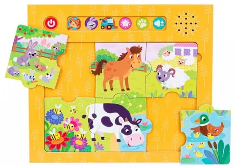 DUMEL INTERAKTYWNE PUZZLE DŹWIĘKI WOKÓŁ NAS WIEŚ 3+