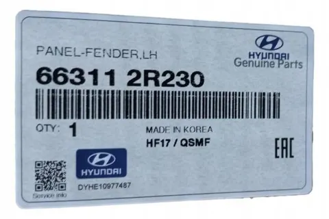 663112R230 Błotnik Lewy Przód OE Hyundai I30