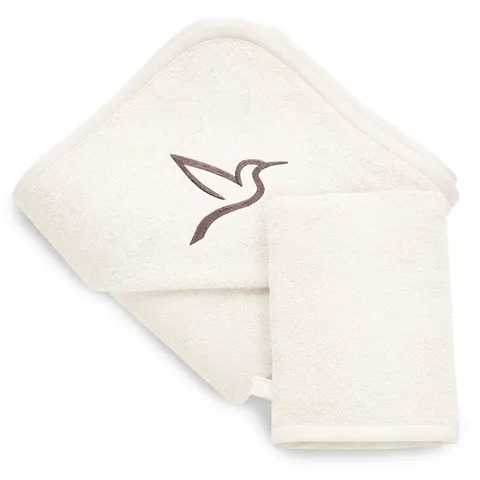 Ręcznik bambusowy z myjką Ultra Soft 100x100 - Kremowy / YOSOY