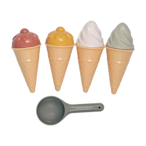Little Dutch Zestaw plażowy zabawki do piasku 9 el. Lody 18M+