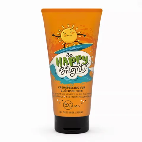 BE HAPPY & BRIGHT - KREMOWY PEELING POD PRYSZNIC 200ML - DRESDNER ESSENZ