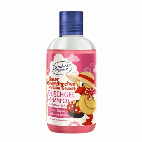 TRUSKAWKOWY ŻEL POD PRYSZNIC I SZAMPON 2W1 PAPLA 250ML- LITTLE SANDMAN - DRESDNER ESSENZ