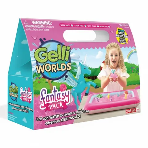 Zestaw do tworzenia gelli z figurkami i tacą Gelli Worlds Fantasy Pack 3+, Zimpli Kids