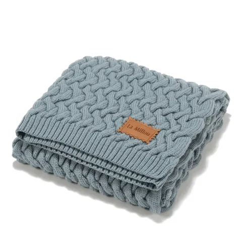 Ciepły Koc Merino 100% Stoned Blue / La millou