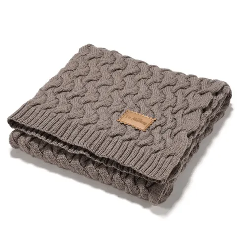 Ciepły Koc Merino 100% Stoned Brown / La millou