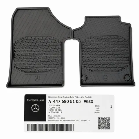 44768051059G33 Dywaniki Gumowe Podłogowe Przód Oryginał OE Mercedes Benz