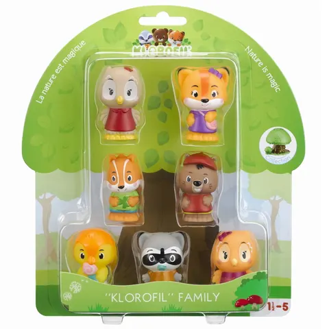 Klorofil zestaw 7x figurek zwierzęta