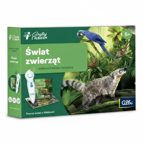 Albik Zestaw z piórem Świat zwierząt Czytaj z Albikiem 5+