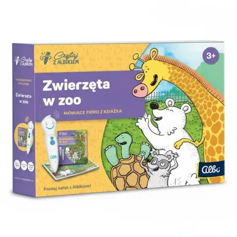 Czytaj z Albikiem, Zestaw Zwierzęta w ZOO, książka + pióro