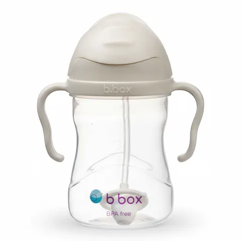 B.Box bidon z obciążoną słomką niekapek 240 ml / Latte
