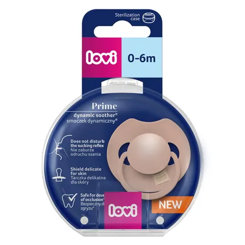 Smoczek silikonowy dynamiczny LOVI Prime Blush / Lovi
