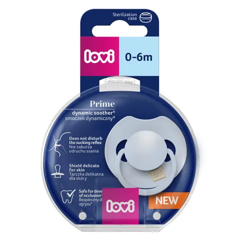 Smoczek silikonowy dynamiczny LOVI Prime Baby Blue / Lovi