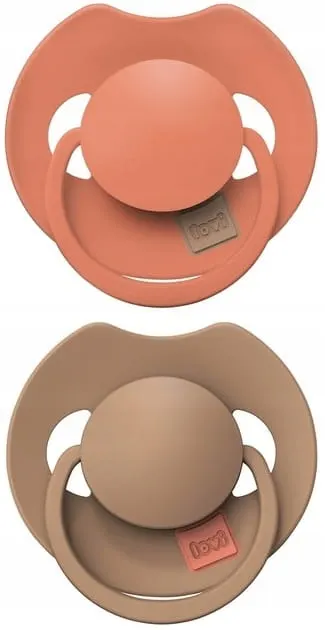 Smoczek silikonowy dynamiczny LOVI PRIME 18m+ 2 szt. Granola/Orange