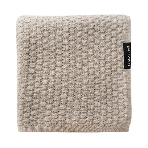 LULLALOVE KOCYK Z WEŁNY MERINO PREMIUM BEŻ 90X100CM