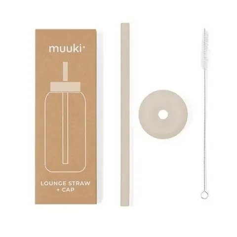 MUUKI słomka do butelek Lounge Straw + CAP SUMMER SAND 720 ml