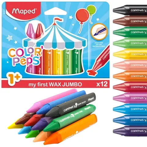 Maped kredki świecowe Jumbo Colorpeps 12 szt.
