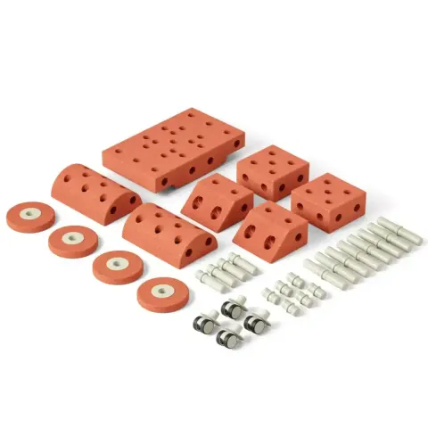 Kreatywne klocki rozwijające motorykę dużą, Dreamer kit 12 in 1 – Burnt Orange, Dusty Green / MODU