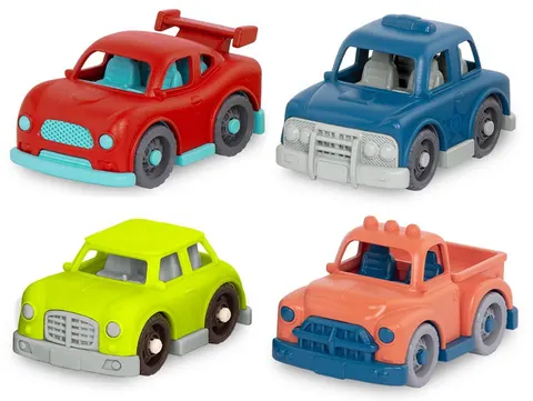 Zestaw 4 małych autek z pick-upem Mini Riders, Wonder Wheels