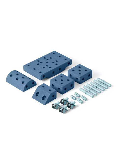 Explorer set - Kreatywne klocki rozwijające motorykę dużą: Deep blue, Sky blue 8w1 / MODU