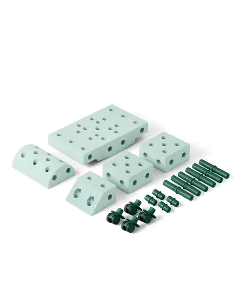 Explorer set - Kreatywne klocki rozwijające motorykę dużą: Ocean Mint, Forest Green 8w1 / MODU