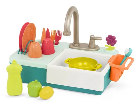 B.Toys zlewozmywak z działającym kranem akcesoriami Splash-n-Scrub Sink 3+