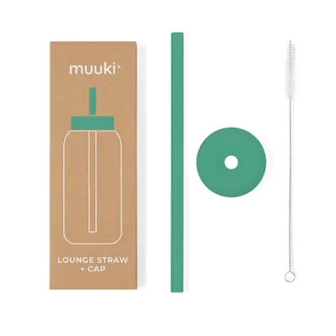 MUUKI słomka do butelek Lounge Straw+CAP FROSTED GREEN 720 ml