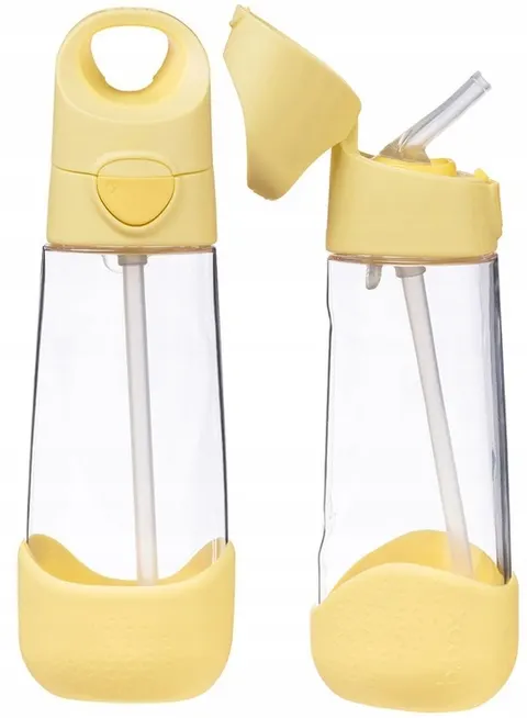 B.Box butelka na wodę ze słomką tritanowa bidon 600 ml / Lemon Twist