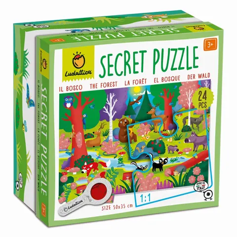 SECRET PUZZLE z tajemnicą i lupą LAS, Ludattica