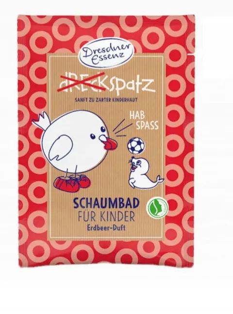 DRESDNER ESSENZ PŁYN DO KĄPIELI TRUSKAWKOWY "BAW SIĘ DOBRZE" 40ml BIO - Dreckspatz