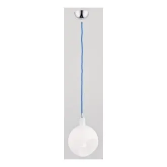 Lampa wisząca Clio 1pł biały- przewód niebieski