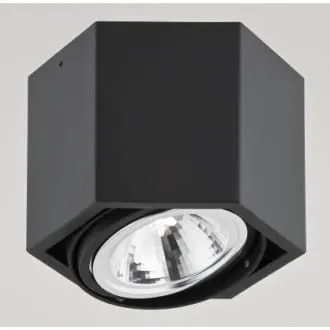 Espresso plafon 1pł czarny LED