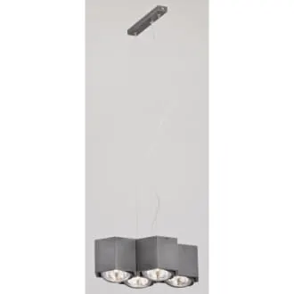Lampa wisząca Espresso 4pł szary LED